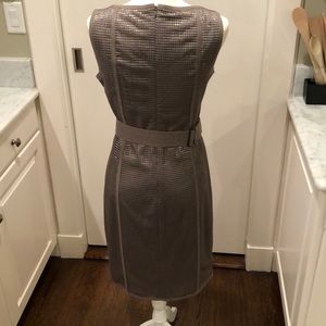 Akris Punto roundneck sleeveless taupe dress